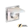Розетка с белой крышкой ip20 16а 250в автозажимная AtlasDesign жемчуг