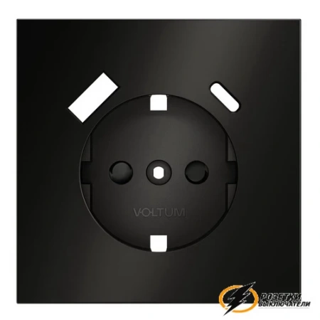 Накладка розетки зарядки тип А+C Voltum S70 Metal антрацит VLSM001011