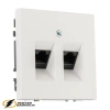 Розетка компьютерная rj45 двойная cat 6 Liregus Modern молочная