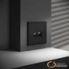 Розетка тв и интернет Voltum S70 черный VLS060707
