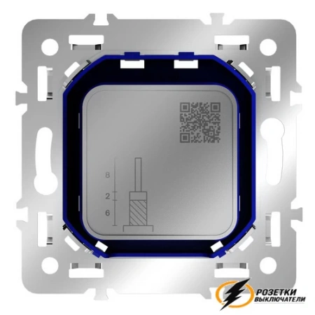 ТВ спутниковая розетка Voltum S70 Metal платина VLSM001610+VLS0604M