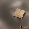 Накладка выключателя двухклавишного Voltum S70 Metal латунь VLSM000308
