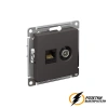 Розетка тв и интернет rj45 cat 6 AtlasDesign базальт