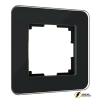 Рамка стеклянная 1 местная Werkel Elite черный
