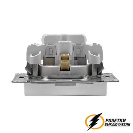 Розетка с заземлением со шторками 16а 250в AtlasDesign белая