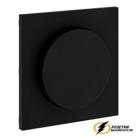 Накладка для диммера Voltum S70 черная VLS002007