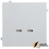 Зарядка USB 2 порта C+C 60Вт Rikett серебро