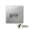 Компьютерная розетка rj45 двойная UTP cat 5e ArtGallery алюминий