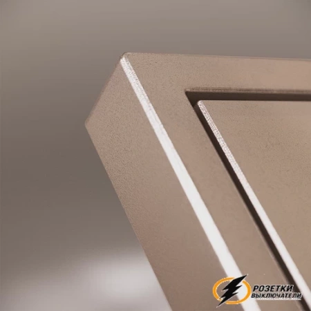 Накладка выключателя двухклавишного Voltum S70 Metal платина VLSM000309