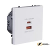 Зарядка USB 2 порта А+C 6000mA 65Вт Kollinger Eclipse белая