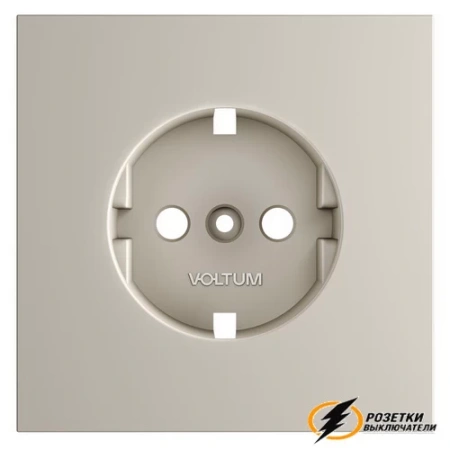 Накладка розетки с заземлением Voltum S70 кашемир VLS000602