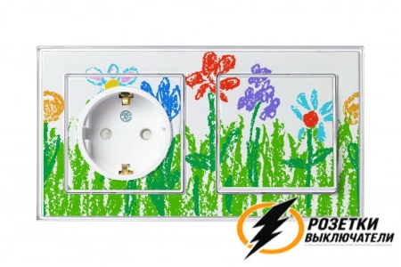 Выключатель одноклавишный AtlasDesign Art прозрачный