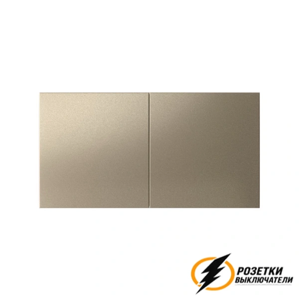 Розетка двойная с крышкой 10а 250в AtlasDesign шампань