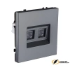 Розетка компьютерная rj45 двойная cat 6 Kollinger Eclipse серая