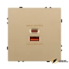 Зарядка USB 2 порта А+C 6000mA 65Вт Kollinger Eclipse золото