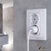 Розетка двойная с заземлением 10а 250в Werkel белая