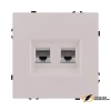 Розетка компьютерная rj45 двойная cat 6 Kollinger Eclipse кашемир