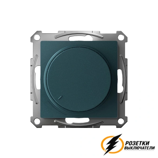 Диммер поворотно-нажимной 10-400Вт, LED 3-150Вт AtlasDesign изумруд
