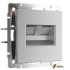 Розетка компьютерная rj45 двойная cat 5e Werkel серебряная