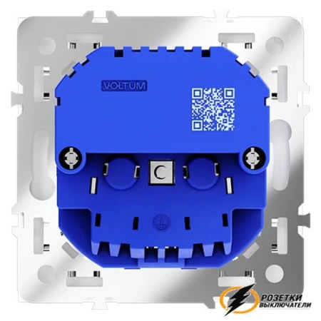 Розетка с USB зарядкой 2 порта, А 3,2 mA Voltum S70 белая матовая VLS040401