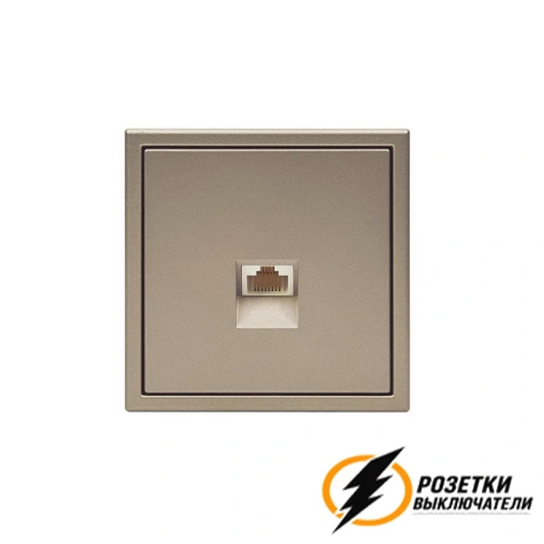 Компьютерная розетка rj45 UTP cat 5e ArtGallery шампань