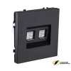 Розетка компьютерная rj45 двойная cat 6 Kollinger Eclipse черная