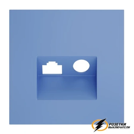 Накладка тв+интернет розетки Voltum S70 деним VLS002714
