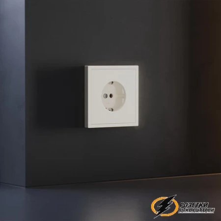 Накладка розетки с заземлением Voltum S70 хлопок VLS000612