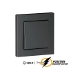 Умный Zigbee Sber выключатель одноклавишный AtlasDesign карбон