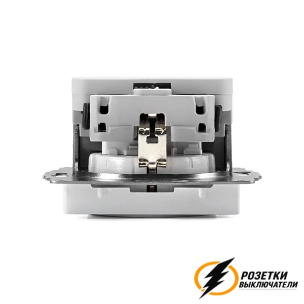 Розетка с USB зарядкой 2 порта А+A 2,4 mA AtlasDesign белая