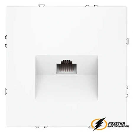 Розетка компьютерная rj45 rj45 cat 6 Voltum S70 белая матовая VLS060101
