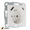 Розетка с USB зарядкой 2 порта А+C 3,4mA Liregus Epsilon-Retro белая матовая