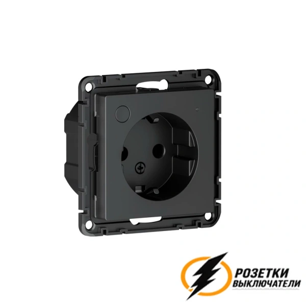 Умная розетка Zigbee Sber с заземлением 10а 250в AtlasDesign карбон