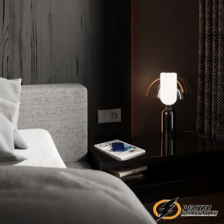 Перекрестный двухклавишный выключатель Voltum S70 шелк VLS020503