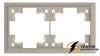 Рамка пластиковая 2 местная Rikett Classic латте
