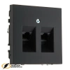 Розетка компьютерная rj45 двойная cat 6 Liregus Modern черная