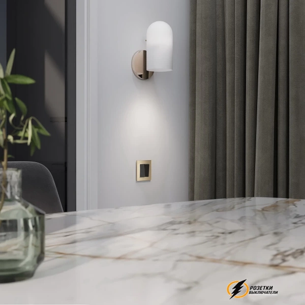 Выключатель проходной двухклавишный Werkel черный акрил