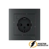 Умная розетка Zigbee Sber с заземлением 10а 250в AtlasDesign карбон