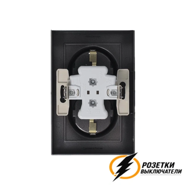 Розетка двойная с заземлением 10а 250в AtlasDesign мокко