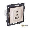 Зарядка USB 2 порта А+C 3000mA 20Вт Kollinger Aspekt золото