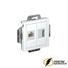 Розетка двойная HDMI + Internet rj45 cat 5e AtlasDesign белая