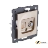 Розетка тв спутник и интернет rj45 cat 5e Kollinger Aspekt золото