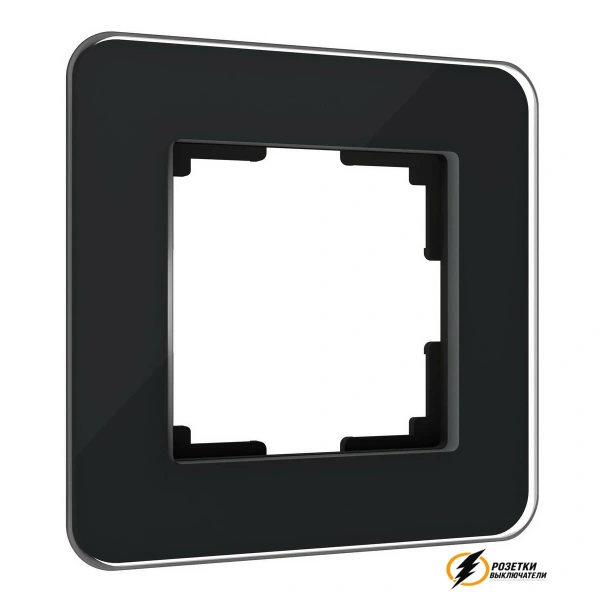 Рамка стеклянная 1 местная Werkel Elite черный