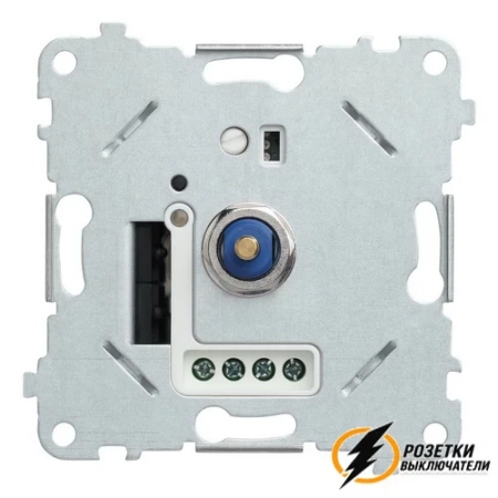 Диммер поворотно-нажимной 5-600Вт Rikett платина