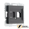 Розетка двойная HDMI + Internet rj45 cat 6 розетка Arvia антрацит