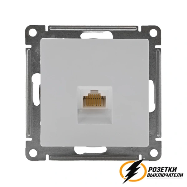 Компьютерная розетка rj45 UTP/FTP cat 5e AtlasDesign белая