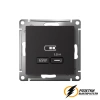 Зарядка USB 1 порт C 3,2 mA AtlasDesign карбон