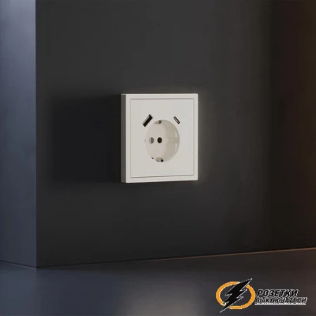 Накладка розетки зарядки тип А+C Voltum S70 хлопок VLS001012