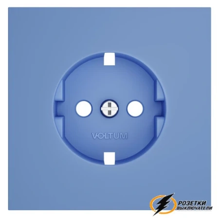 Накладка розетки с заземлением Voltum S70 деним VLS000614