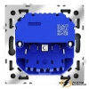 Розетка с USB зарядкой 2 порта, А+C 3,2 mA Voltum S70 черный VLS040507